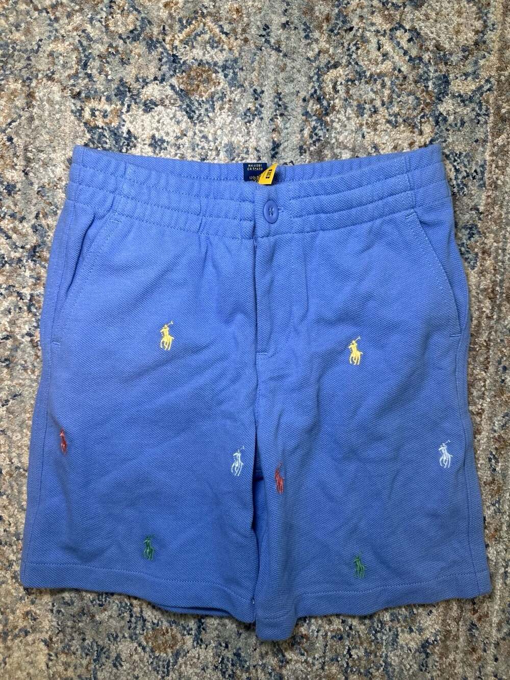 Polo Ralph Lauren Boys All Over Multi-Pony Cotton Mesh Shorts